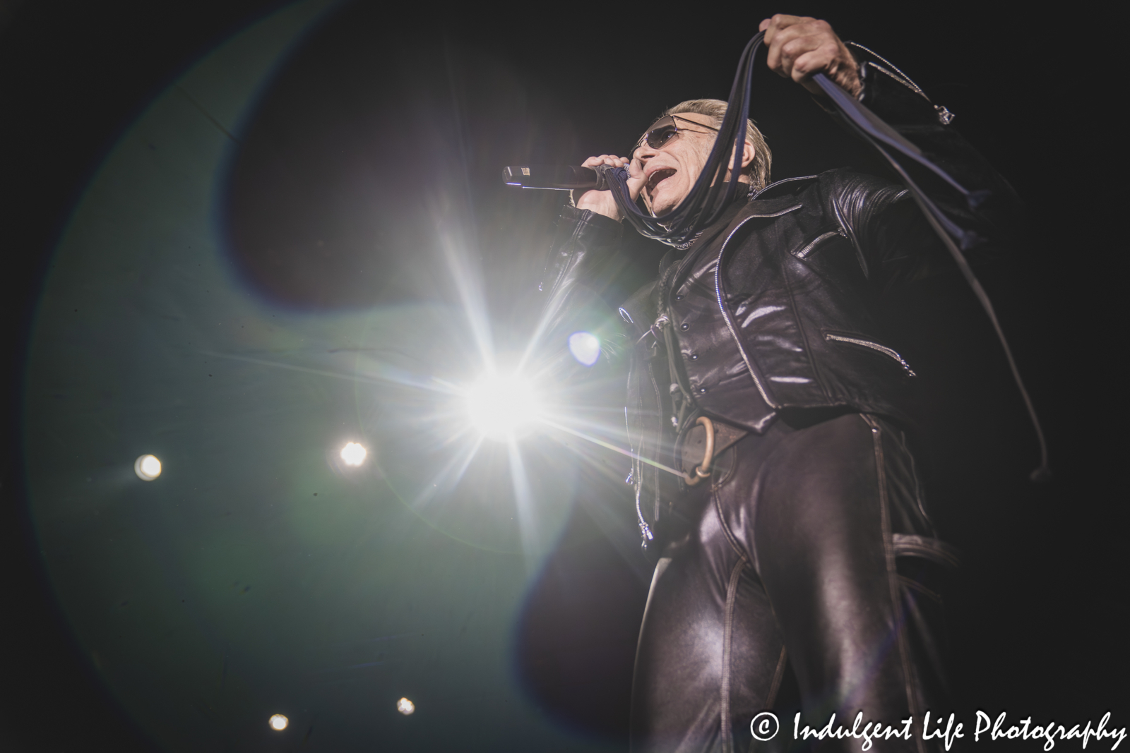 Lead singer David Lee Roth of Van Halen performing "Panama" live at Grinder in the Crossroads of downtown Kansas City, MO on August 27, 2025.