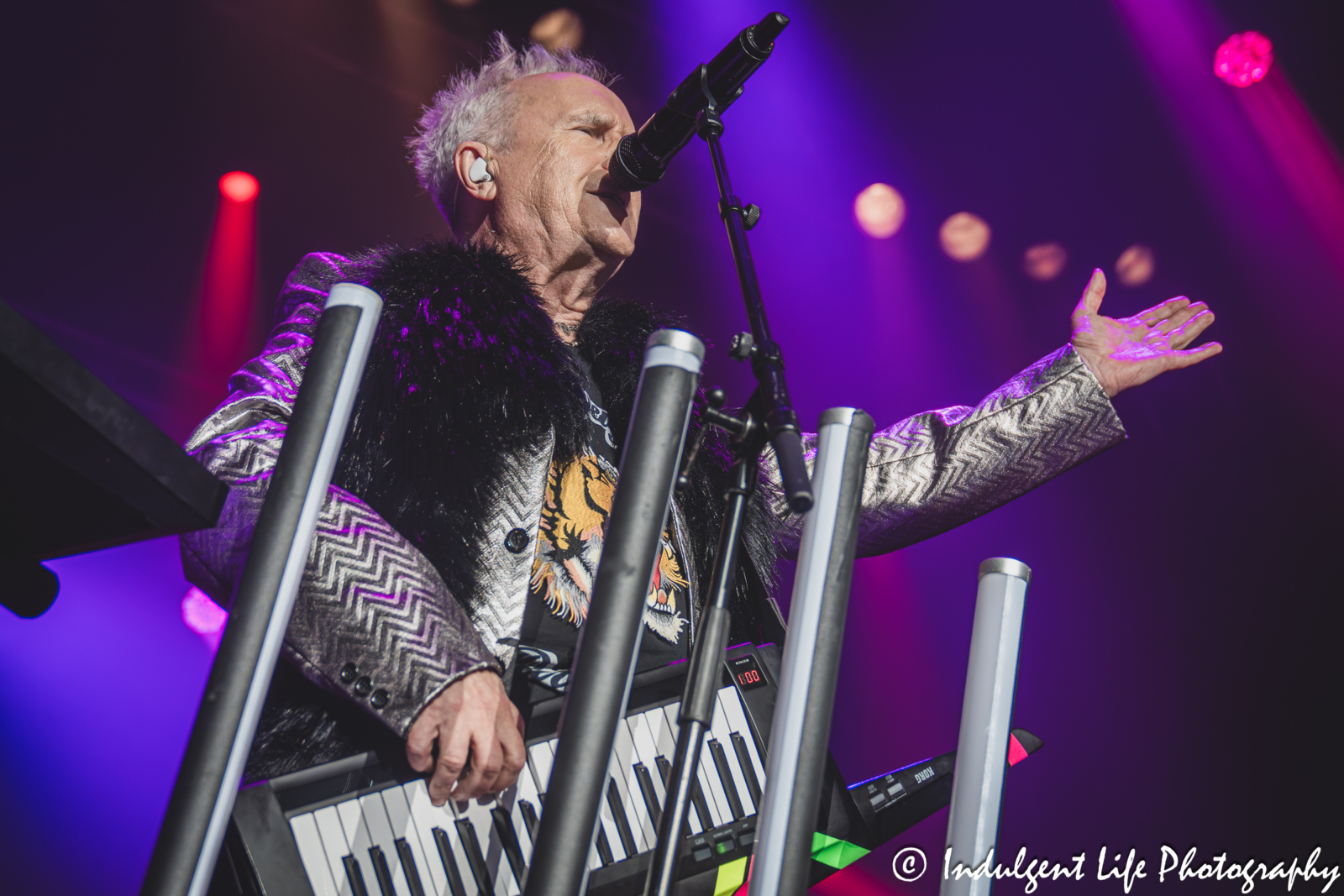 Howard Jones live in concert playing the keytar and singing "New Song" at Ameristar Casino's Star Pavilion in Kansas City, MO on September 13, 2025.