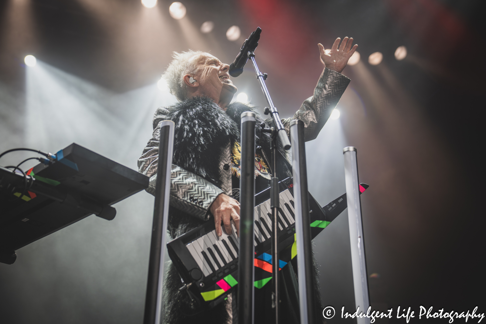 Howard Jones playing the keytar and singing "New Song" live in concert at Ameristar Casino's Star Pavilion in Kansas City, MO on September 13, 2025.