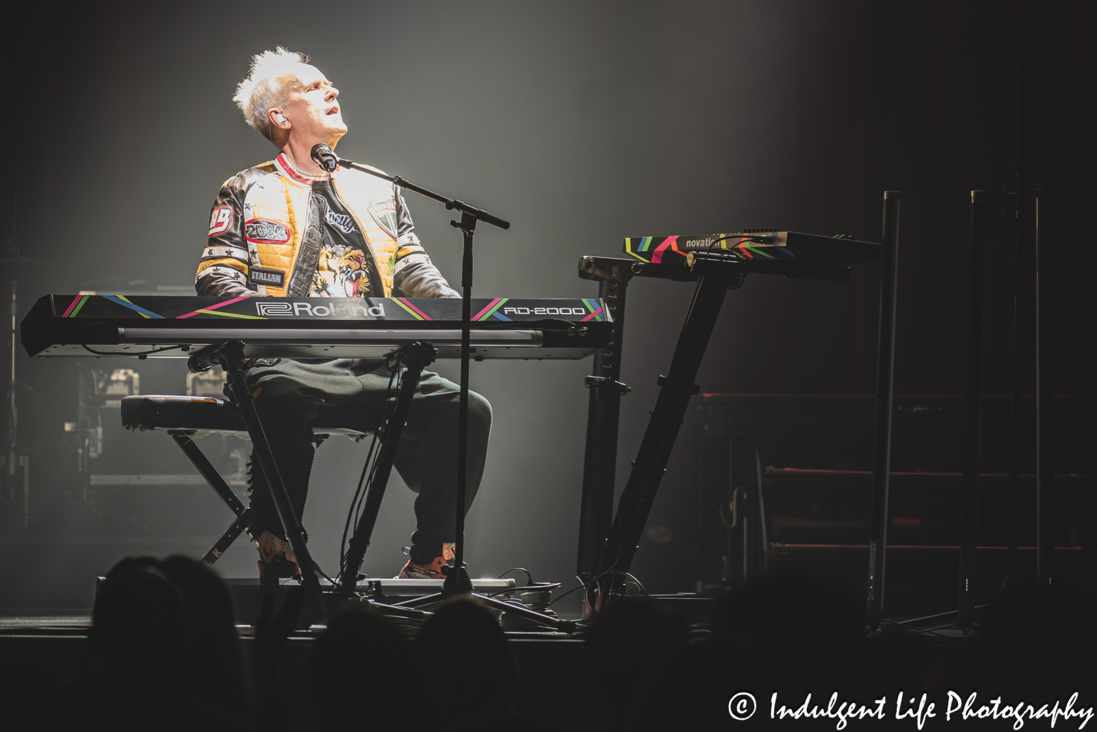 Howard Jones performing "Assault & Battery" and playing the keyboard live in concert at Star Pavilion inside of Ameristar Casino in Kansas City, MO on September 13, 2025.