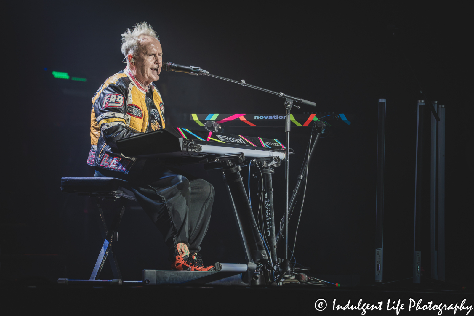 Howard Jones performing "Everlasting Love" and playing the keyboard live in concert at Star Pavilion inside of Ameristar Casino in Kansas City, MO on September 13, 2025.
