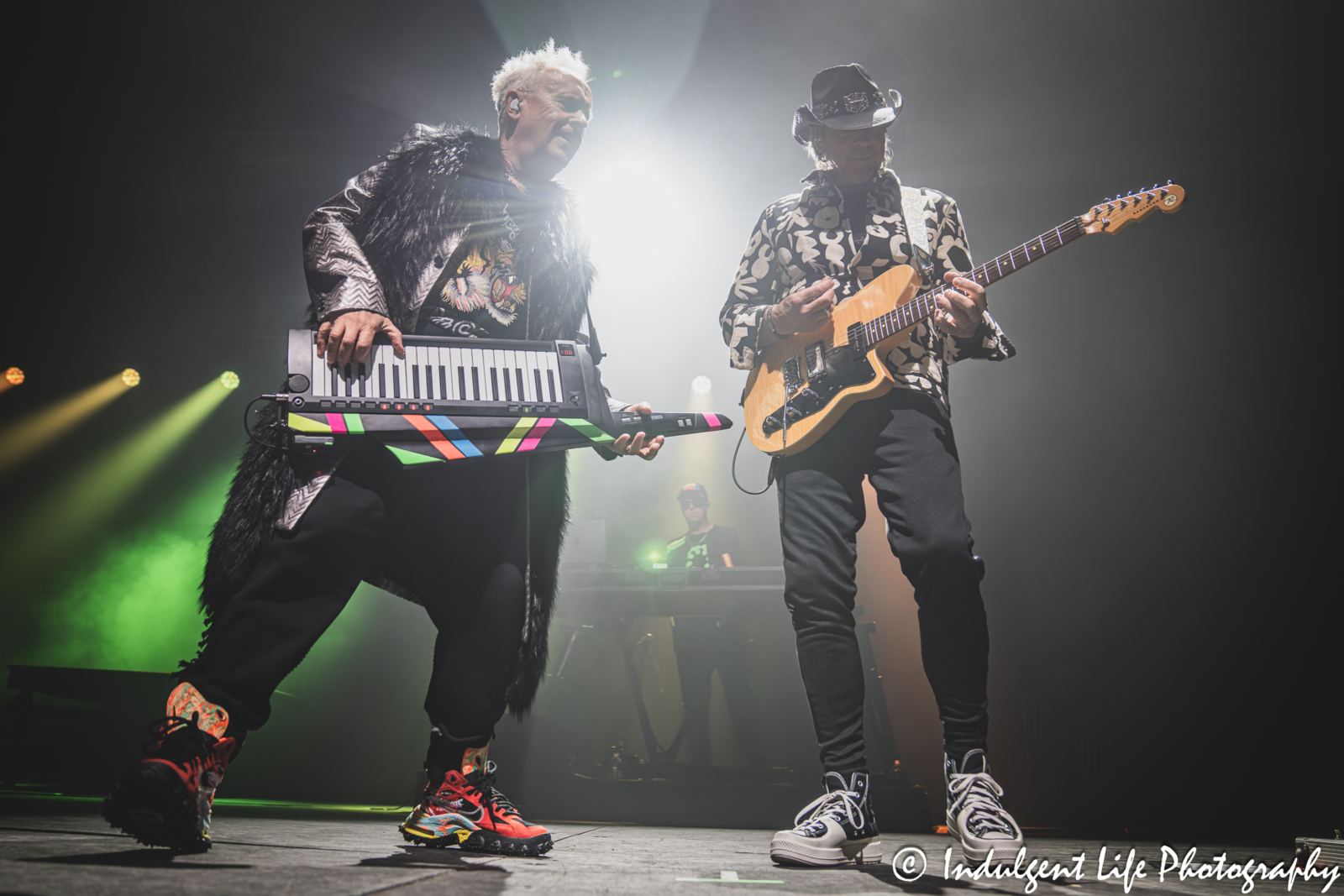 Howard Jones performing "Pearl in the Shell" with guitarist Robin Boult at Star Pavilion inside of Ameristar Casino in Kansas City, MO on September 13, 2025.