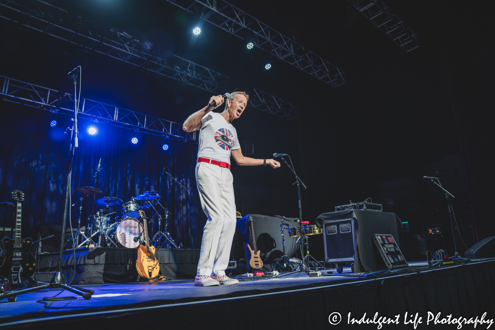 Radio DJ Richard Blade opening up for Howard Jones and Haircut 100 at Ameristar Casino's Star Pavilion in Kansas City, MO on September 13, 2025.