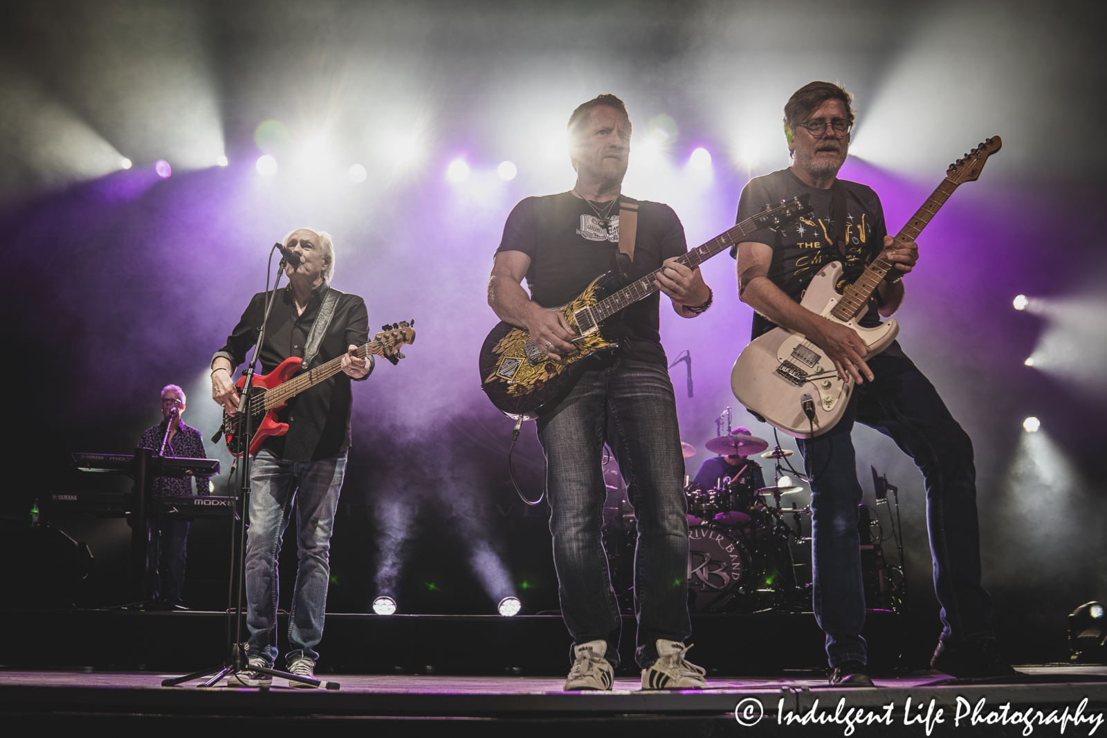 Little River Band live in concert performing "Night Owls" at Azura Amphitheater in Bonner Springs, KS on September 25, 2025.