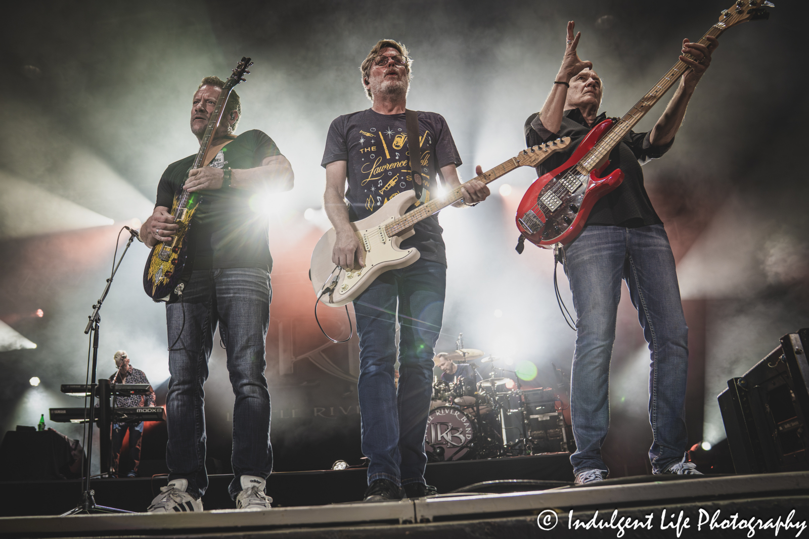 Little River Band performing "Night Owls" live in concert at Azura Amphitheater in Bonner Springs, KS on September 25, 2025.