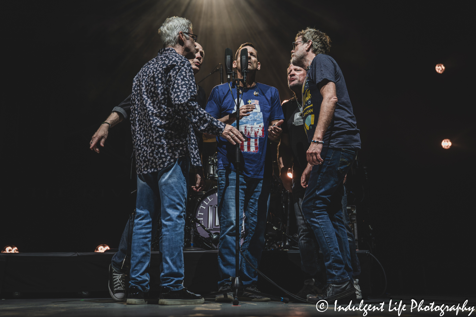 Little River Band singing an a capella medley live in concert at Azura Amphitheater in Bonner Springs, KS on September 25, 2025.