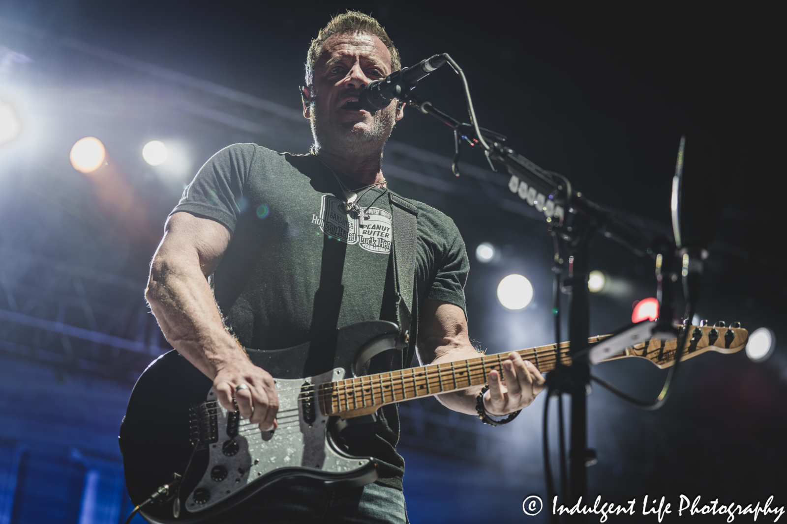 Little River Band guitarist Colin Whinnery live in concert at Azura Amphitheater in Bonner Springs, KS on September 25, 2025.