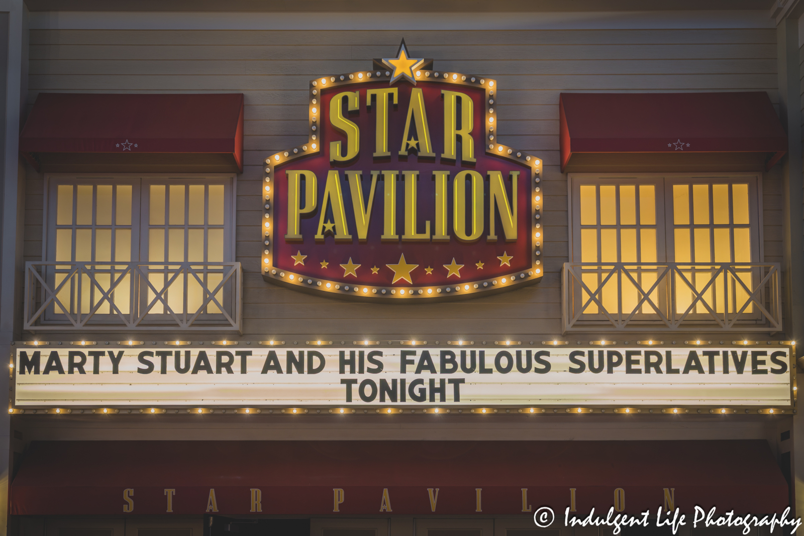Star Pavilion marquee at Ameristar Casino in Kansas City, MO featuring Marty Stuart & His Fabulous Superlatives live in concert on September 19, 2025.