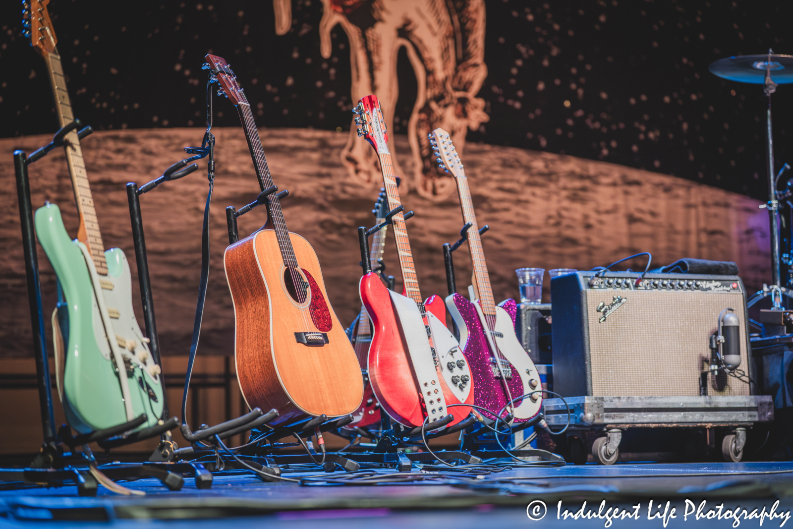 Guitars of Kenny Vaughan of Marty Stuart's Fabulous Superlatives while they played live at Ameristar Casino in Kansas City, MO on September 19, 2025.