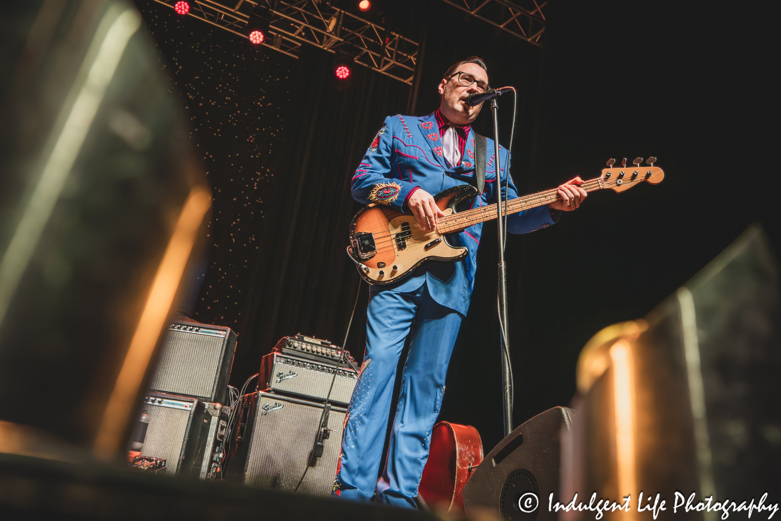 Bass guitarist Chris Scruggs of Marty Stuart's Fabulous Superlatives playing live at Ameristar Casino's Star Pavilion in Kansas City, MO on September 19, 2025.