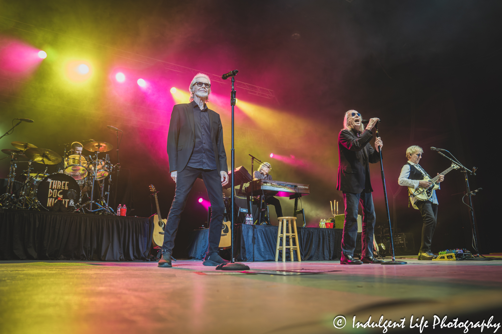 Three Dog Night opening up its concert at Azura Amphitheater in Bonner Springs, KS on September 25, 2025.