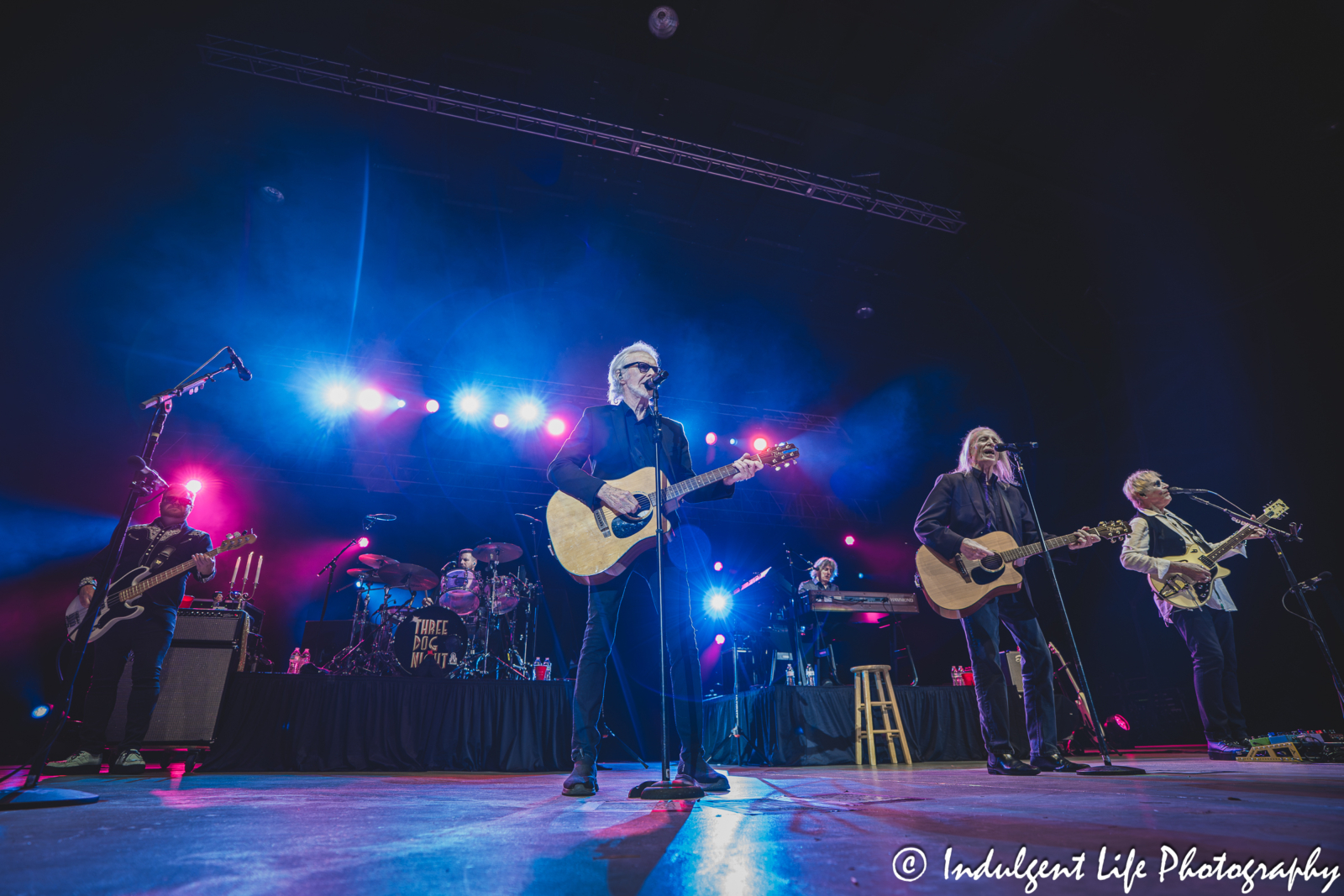 Three Dog Night live on stage at Azura Amphitheater in Bonner Springs, KS on September 25, 2025.