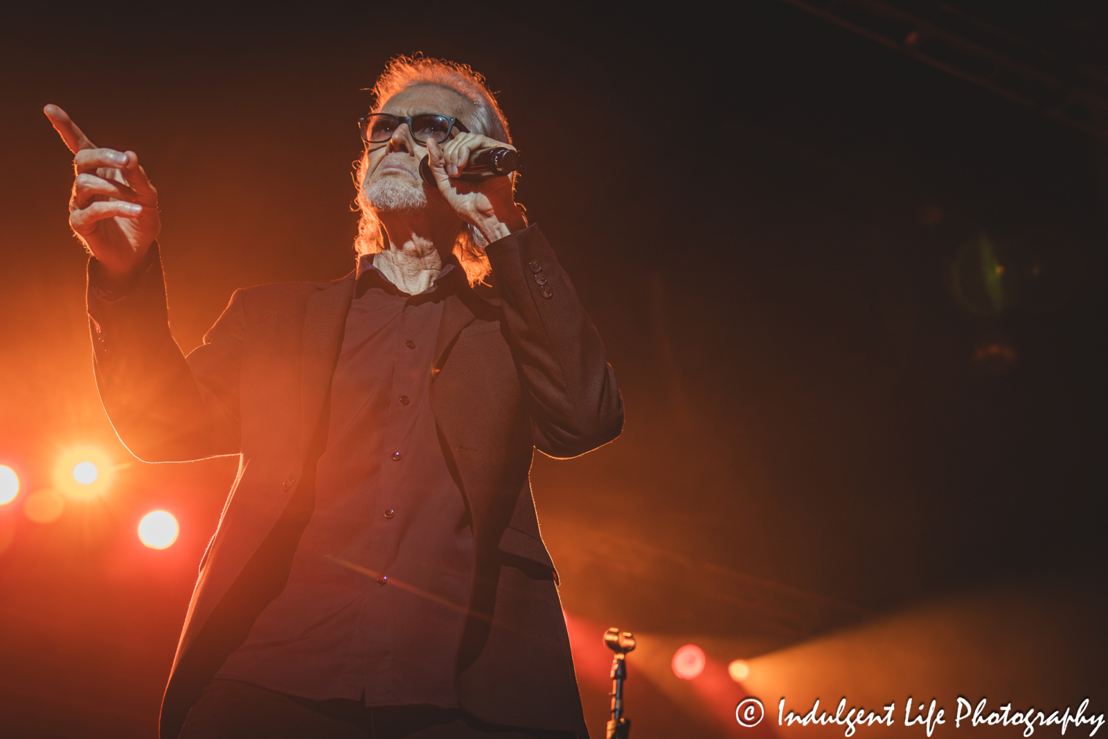 Founding member Danny Hutton of Three Dog Night live in concert at Three Dog Night live on stage at Azura Amphitheater in Bonner Springs, KS on September 25, 2025.