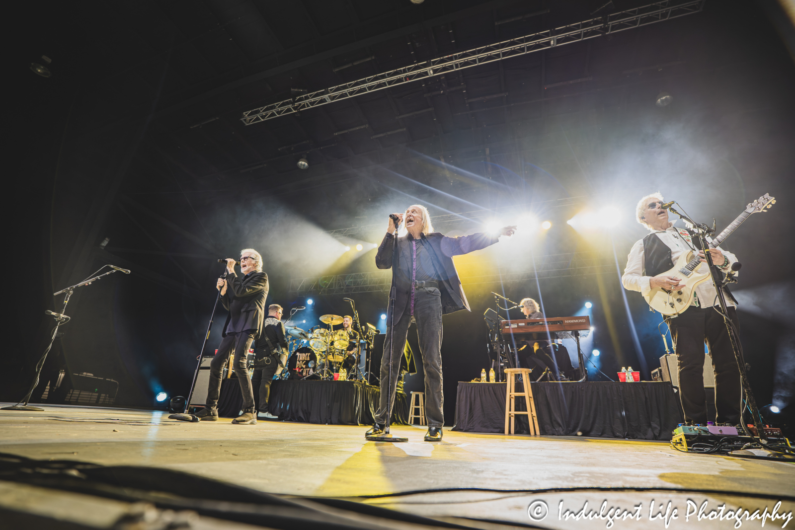 Live concert performance featuring Three Dog Night at at Azura Amphitheater in Bonner Springs, KS on September 25, 2025.