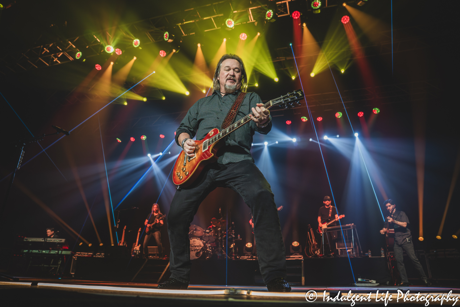Travis Tritt taking to the stage for a live concert performance at Ameristar Casino's Star Pavilion in Kansas City, MO on October 18, 2025.