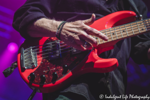 Bass guitar of Little River Band lead singer Wayne Nelson as he performed live at Ameristar Casino's Star Pavilion in Kansas City, MO on May 2, 2026.
