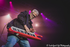 Keyboard player Chris Marion of Little River Band playing the keytar live in concert during "Happy Anniversary" at Star Pavilion inside of Ameristar Casino in Kansas City, MO on May 2, 2026.