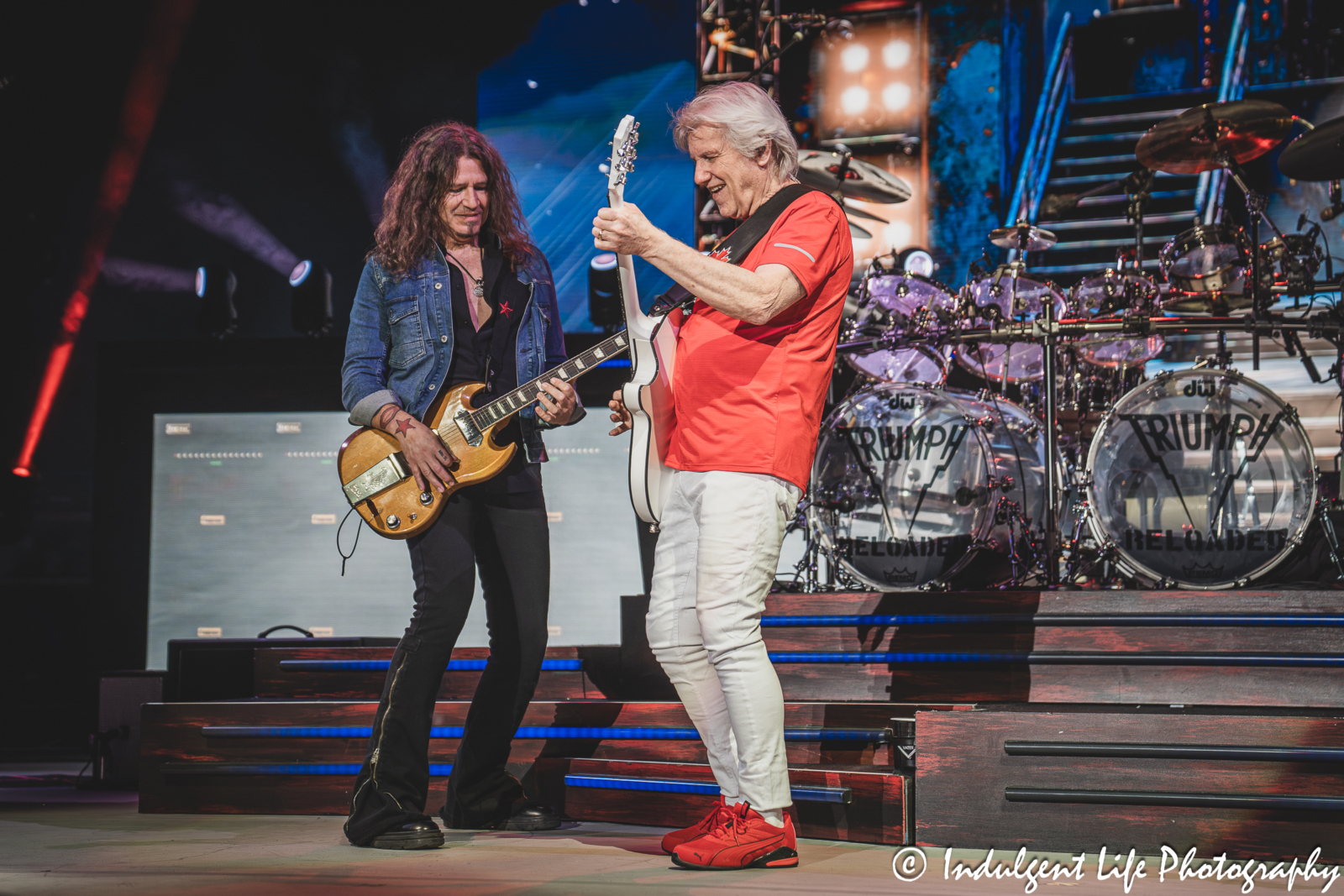 Triumph guitarist Phil X and frontman Rik Emmett performing "Somebody's Out There" live in concert at Starlight Theatre in Kansas City, MO on May 16, 2026.