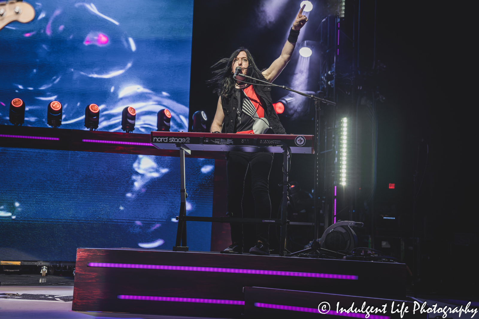 Triumph keyboardist Brent Fitz of live in concert performing "Somebody's Out There" at Starlight Theatre in Kansas City, MO on May 16, 2026.
