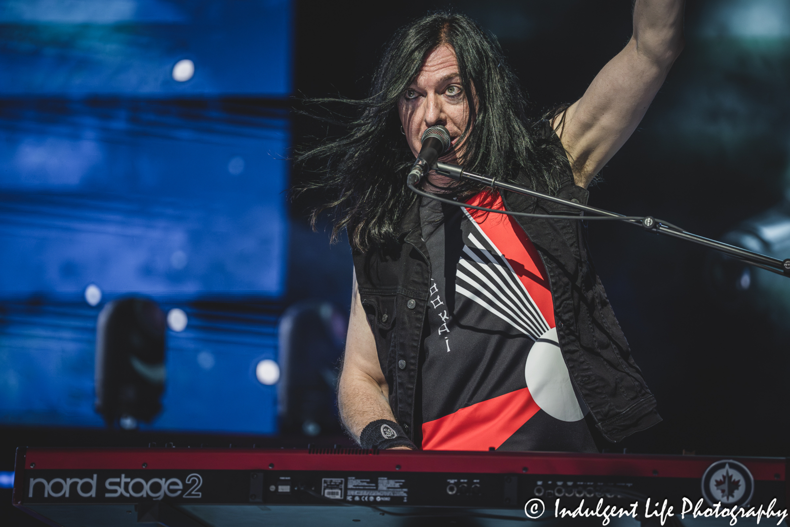Keyboard player Brent Fitz of Triumph performing "Spellbound" live in concert at Starlight Theatre in Kansas City, MO on May 16, 2026.