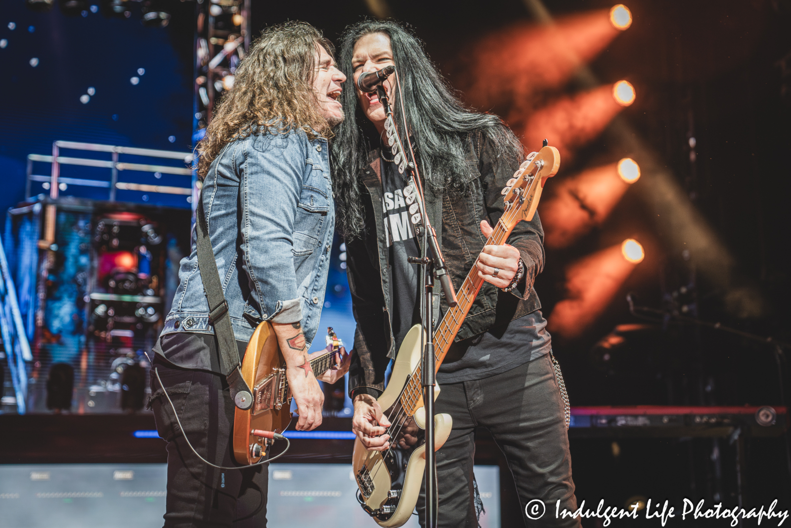 Triumph guitarist Phil X and bass player Todd Kerns performing "When the Lights Go Down" together at Starlight Theatre in Kansas City, MO on May 16, 2026.