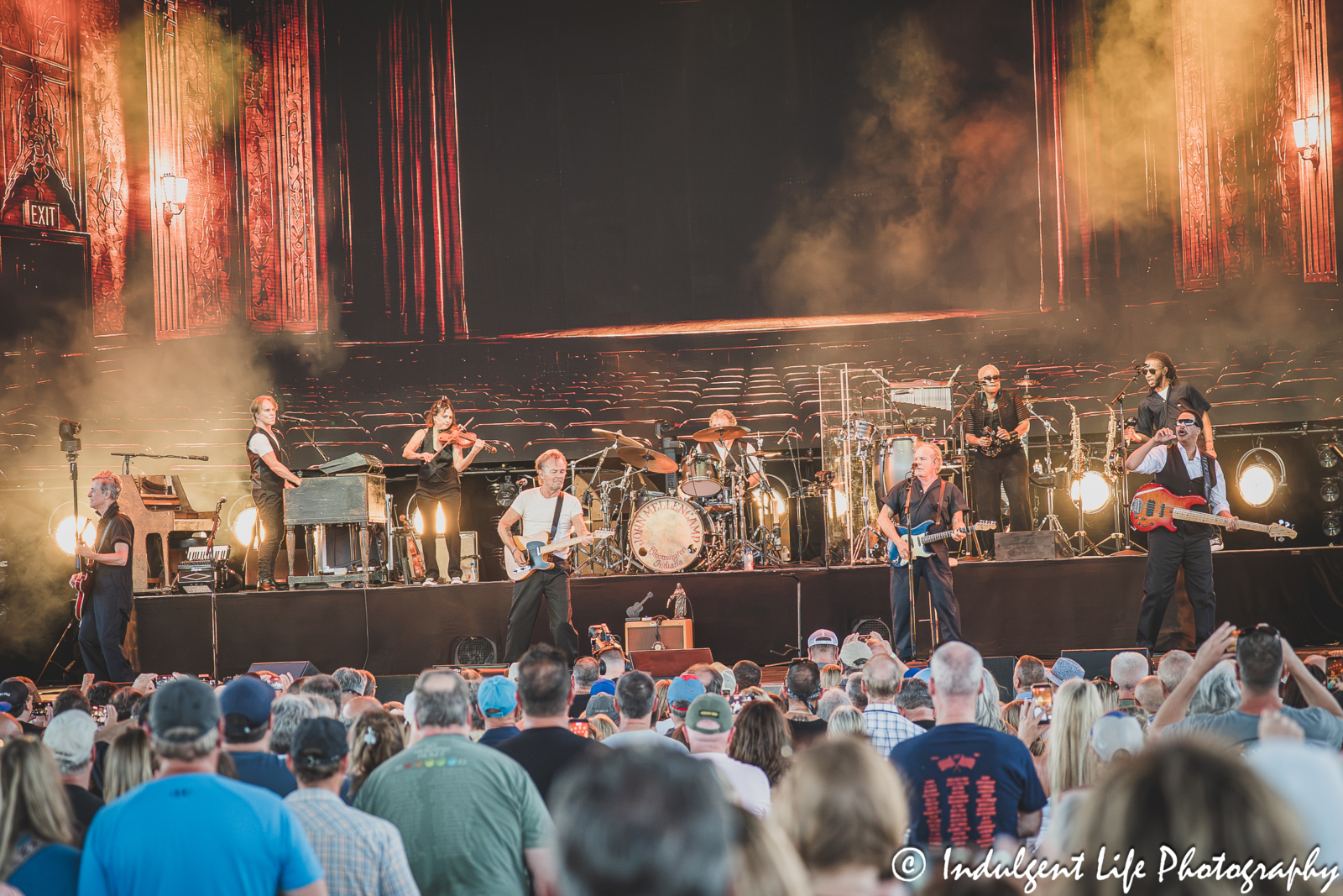 John Mellencamp and his band live in concert performing "Small Town" at Morton Amphitheater in Riverside, MO on July 13, 2026.