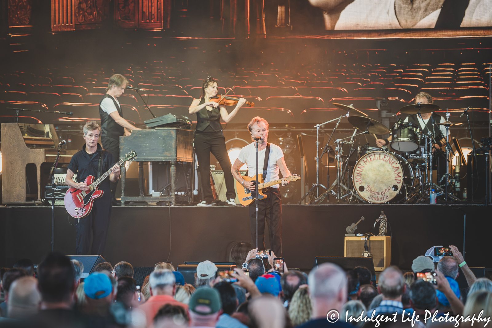 John Mellencamp performing "Small Town" live in concert at Morton Amphitheater in Riverside, MO on July 13, 2026.